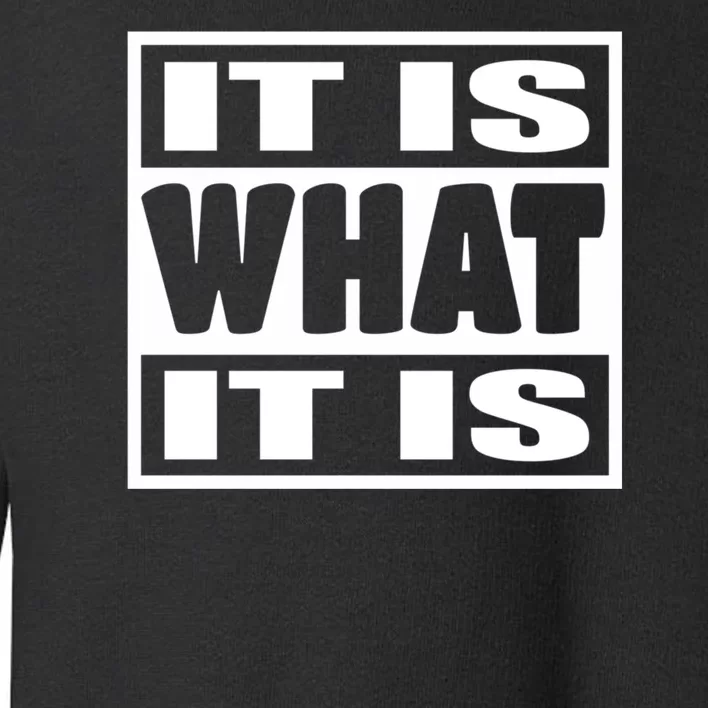 It Is What It Is Man Woman Funny Gift 113 Toddler Sweatshirt