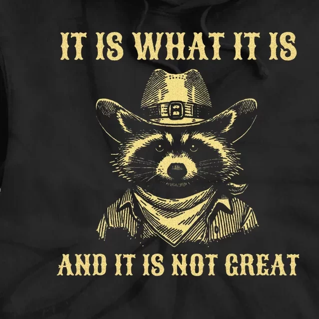 It Is What It Is And Its Not Great Funny Raccoon Tie Dye Hoodie