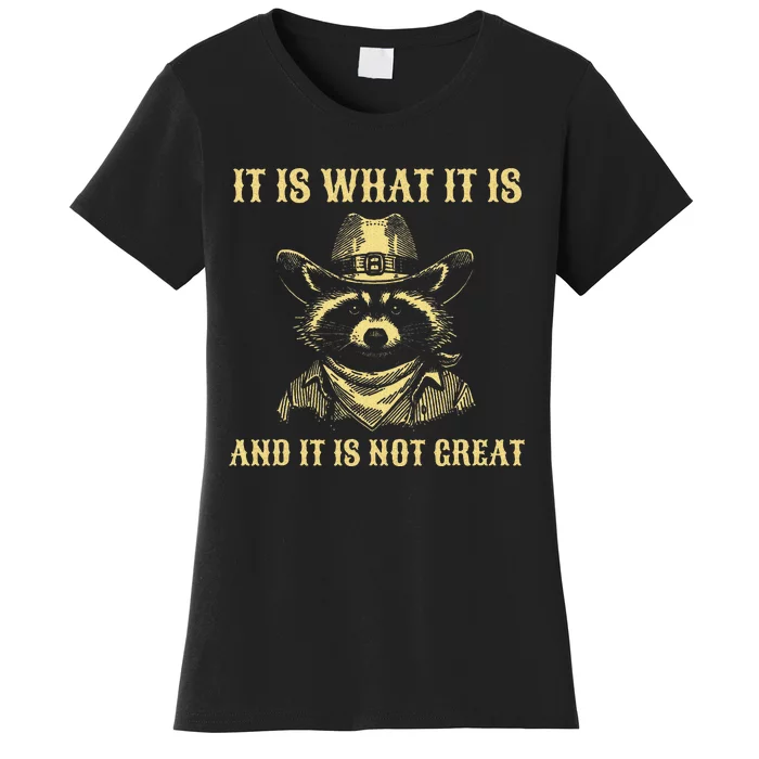 It Is What It Is And Its Not Great Funny Raccoon Women's T-Shirt