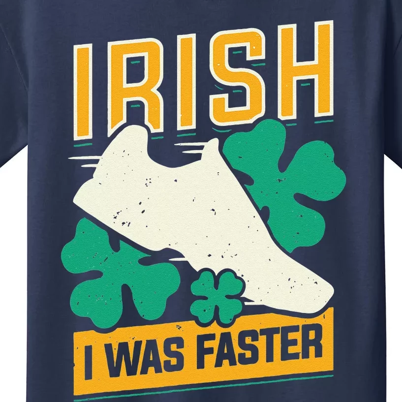 Irish I Was Faster Design For A Marathon Runner Kids T-Shirt