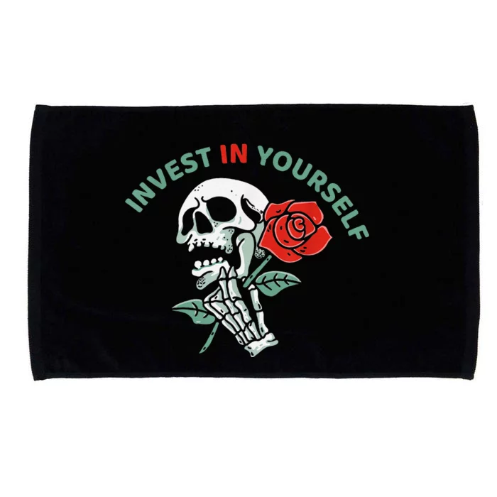 Invest In Yourself Funny Microfiber Hand Towel