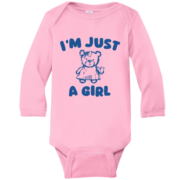 IM Just A Girl Baby Long Sleeve Bodysuit