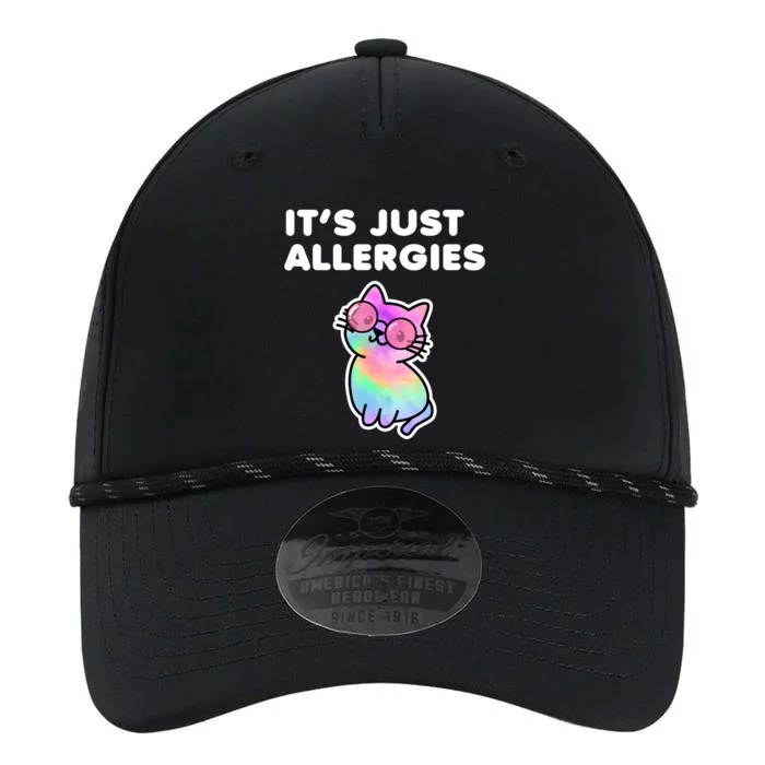 It's Just Allergies Funny Sarcastic Kawaii Cat Tie Dye Cool Gift Performance The Dyno Cap