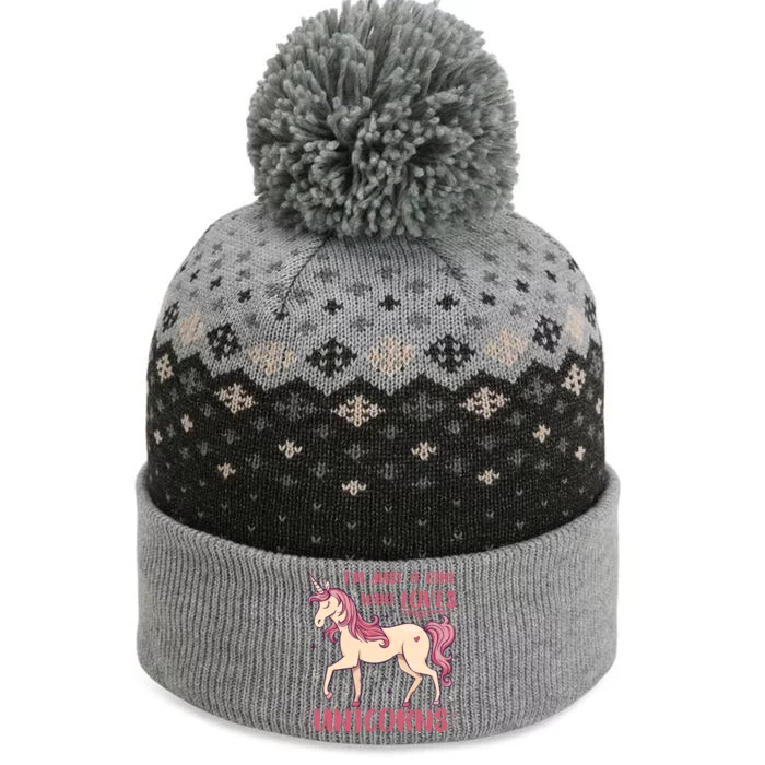 I'm Just A Girl Who Loves Unicorns The Baniff Cuffed Pom Beanie