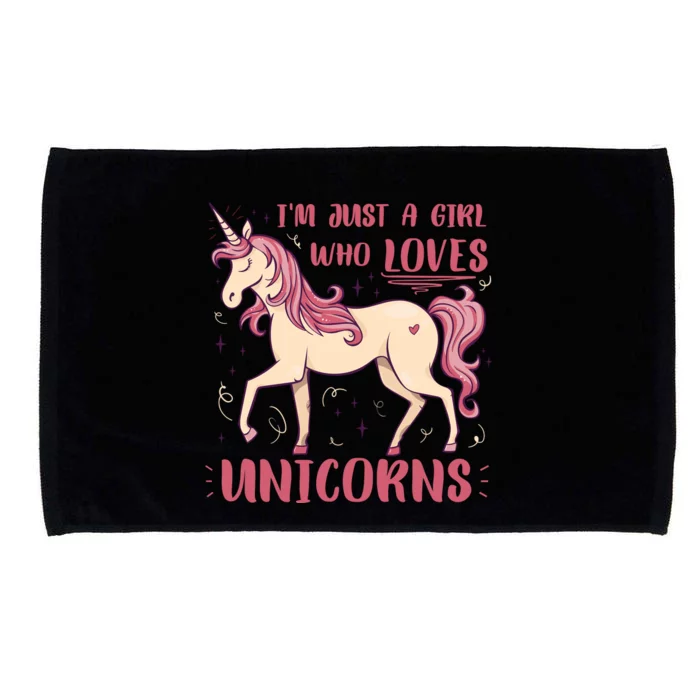 I'm Just A Girl Who Loves Unicorns Microfiber Hand Towel