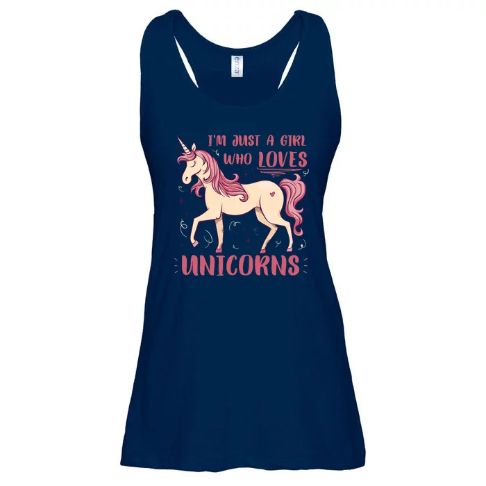 I'm Just A Girl Who Loves Unicorns Ladies Essential Flowy Tank