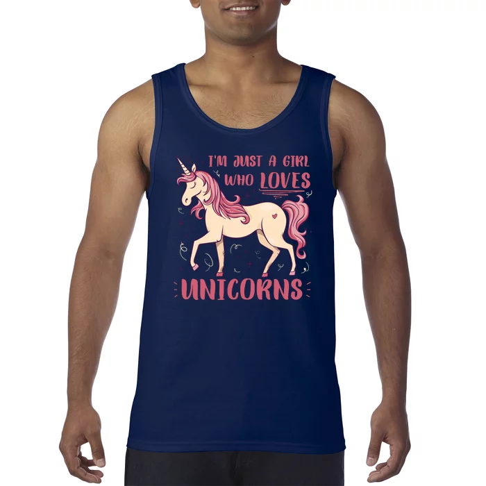 I'm Just A Girl Who Loves Unicorns Tank Top