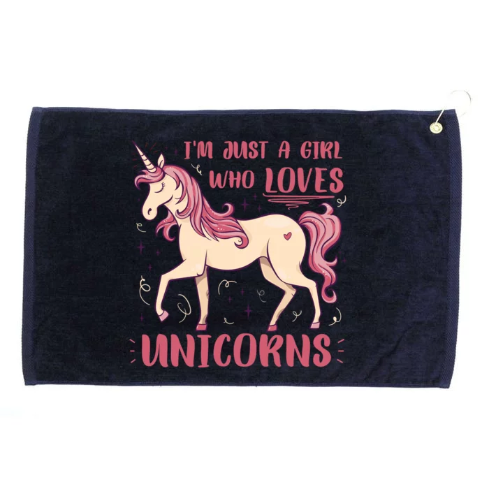 I'm Just A Girl Who Loves Unicorns Grommeted Golf Towel