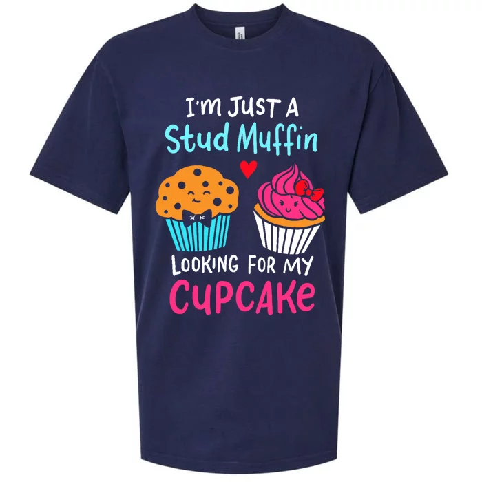 Im Just A Stud Muffin Looking For My Cupcake Cake Decorator Sueded Cloud Jersey T-Shirt