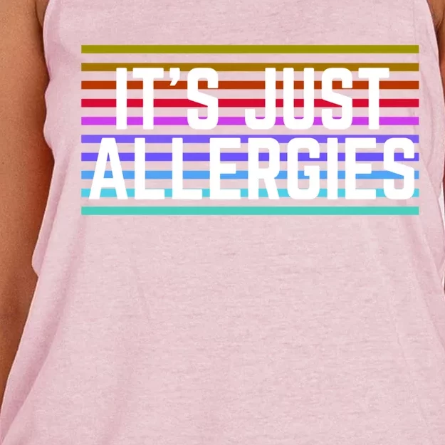 It's Just Allergies Seasonal Gift Women's Knotted Racerback Tank