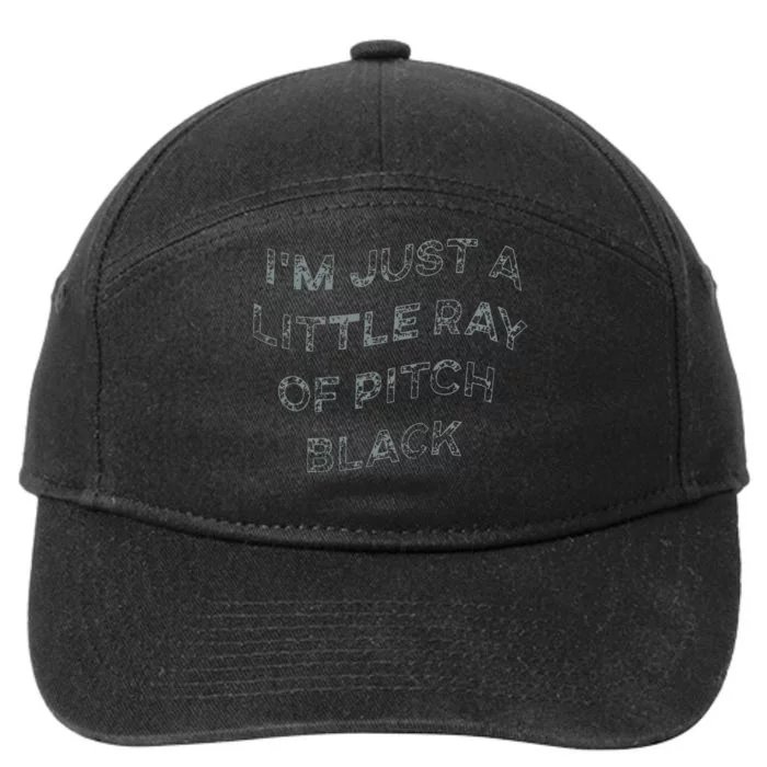 Im Just A Little Ray Of Pitch Black 7-Panel Snapback Hat