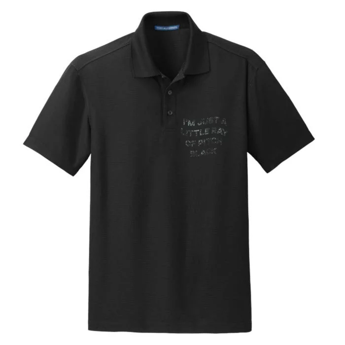 Im Just A Little Ray Of Pitch Black Dry Zone Grid Performance Polo