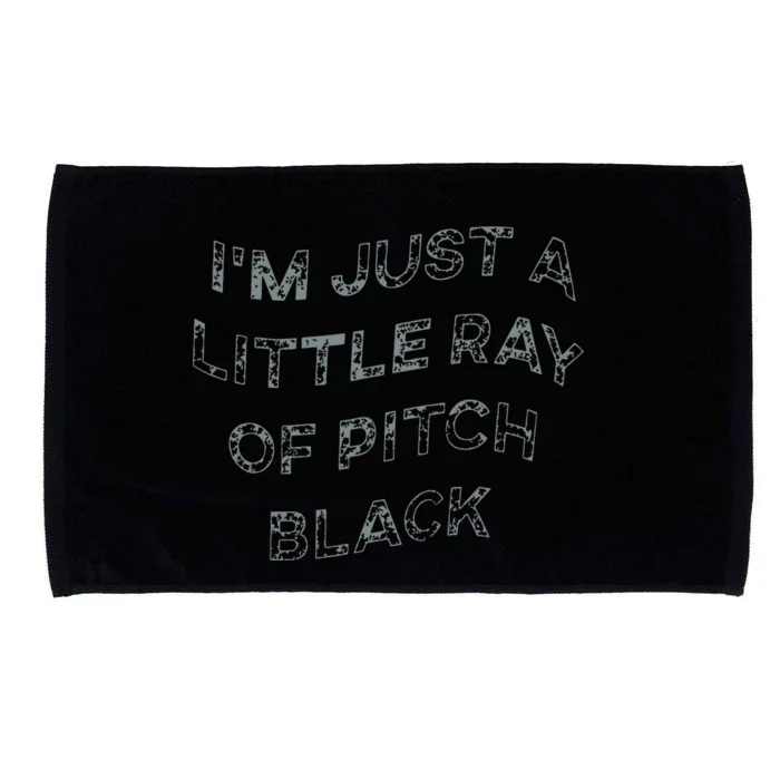 Im Just A Little Ray Of Pitch Black Microfiber Hand Towel