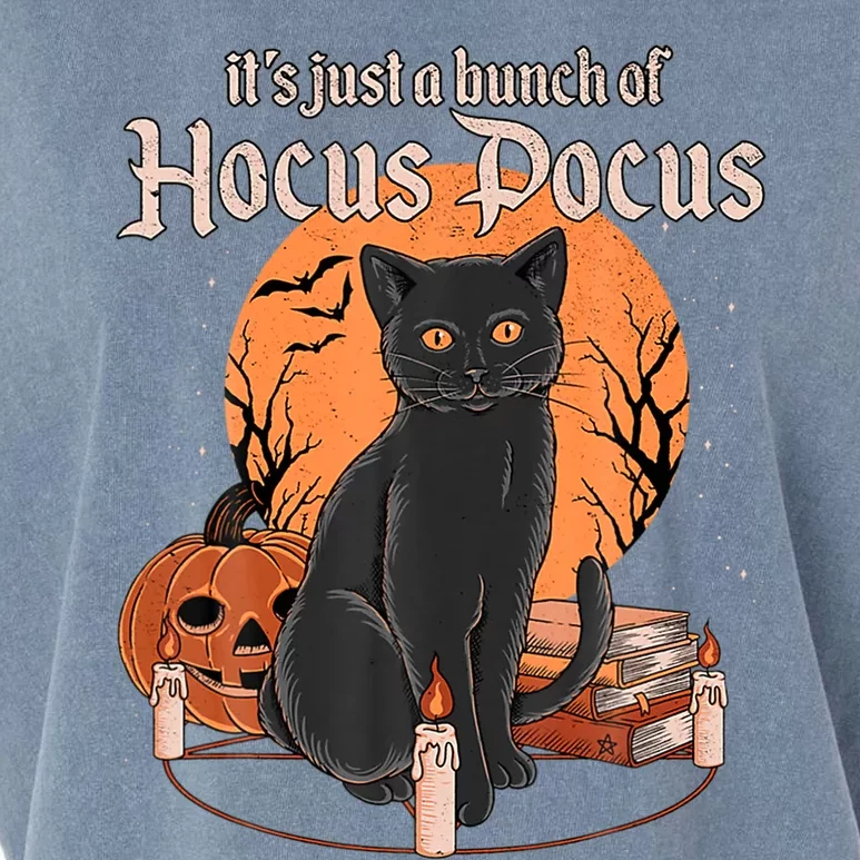 It's Just A Bunch Of Hocus Pocus Black Cat Halloween Garment-Dyed Women's Muscle Tee