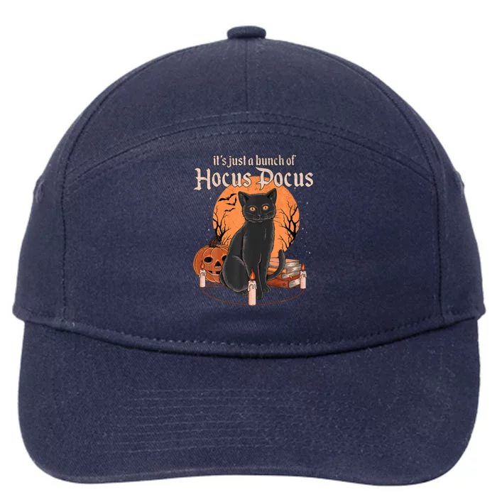 It's Just A Bunch Of Hocus Pocus Black Cat Halloween 7-Panel Snapback Hat