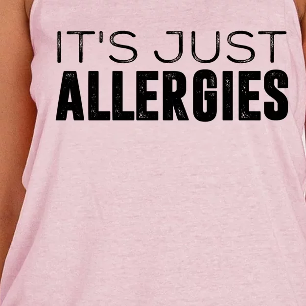 It's Just Allergies Gift Women's Knotted Racerback Tank