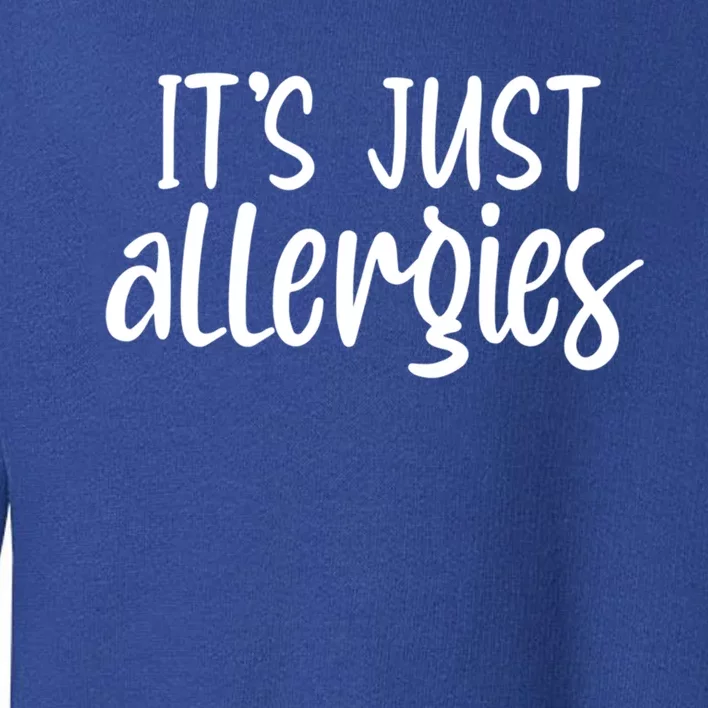 It's Just Allergies Funny Gift Toddler Sweatshirt