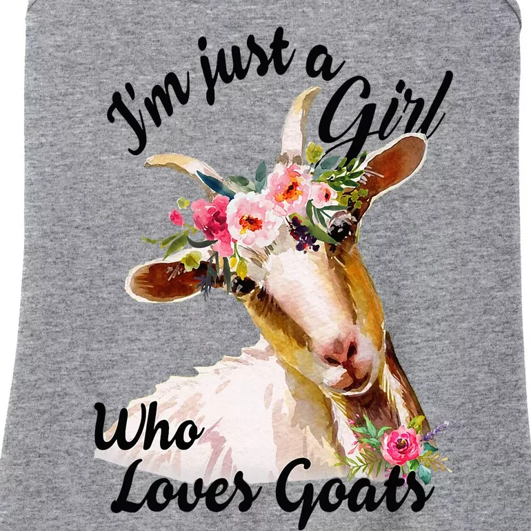 IM Just A Girl Who Loves Goats Cute Goats Lovers Ladies Essential Tank