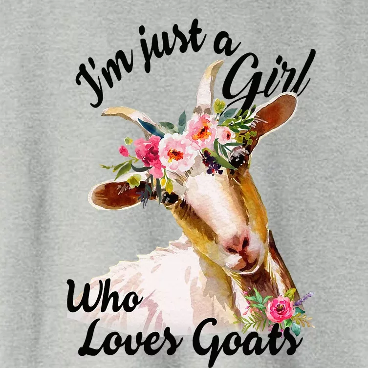 IM Just A Girl Who Loves Goats Cute Goats Lovers Women's Crop Top Tee