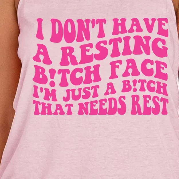 Im Just A Bitch That Needs Rest Funny Saying Cool Cute Gift Women's Knotted Racerback Tank