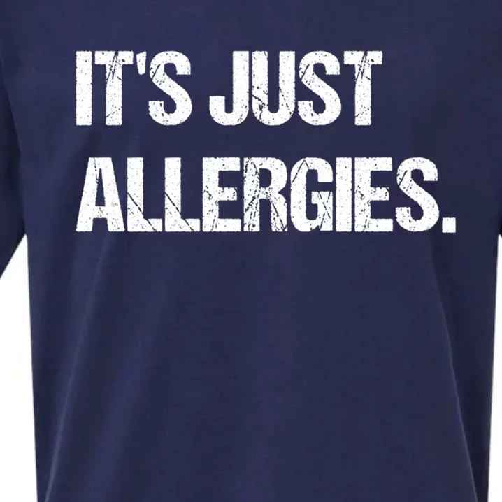 It's Just Allergies Gift Sueded Cloud Jersey T-Shirt