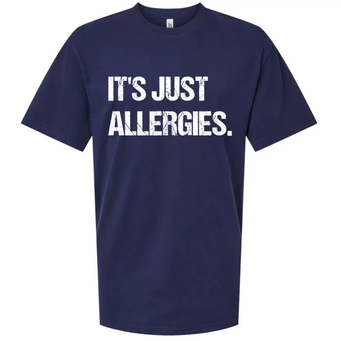 It's Just Allergies Gift Sueded Cloud Jersey T-Shirt