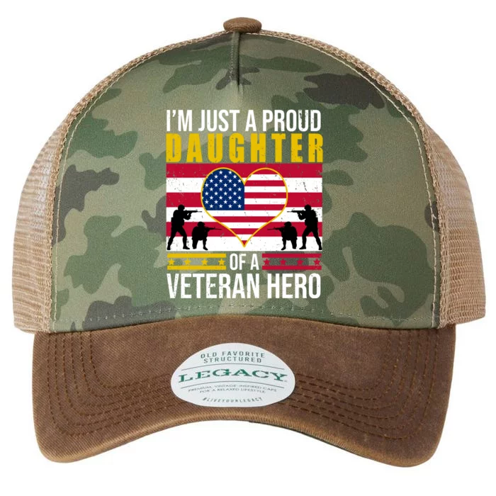 I'm Just A Proud Daughter Of A Veteran Hero Legacy Tie Dye Trucker Hat