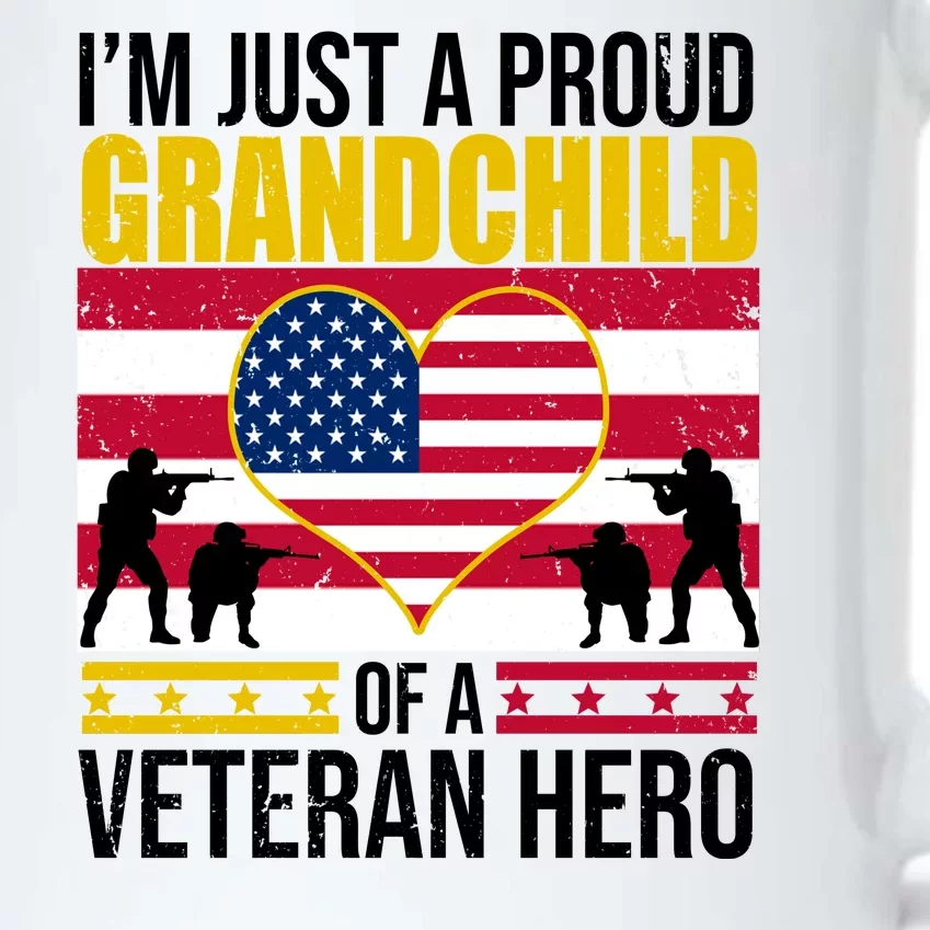 I'm Just A Proud Grandchild Of A Veteran Hero Black Color Changing Mug