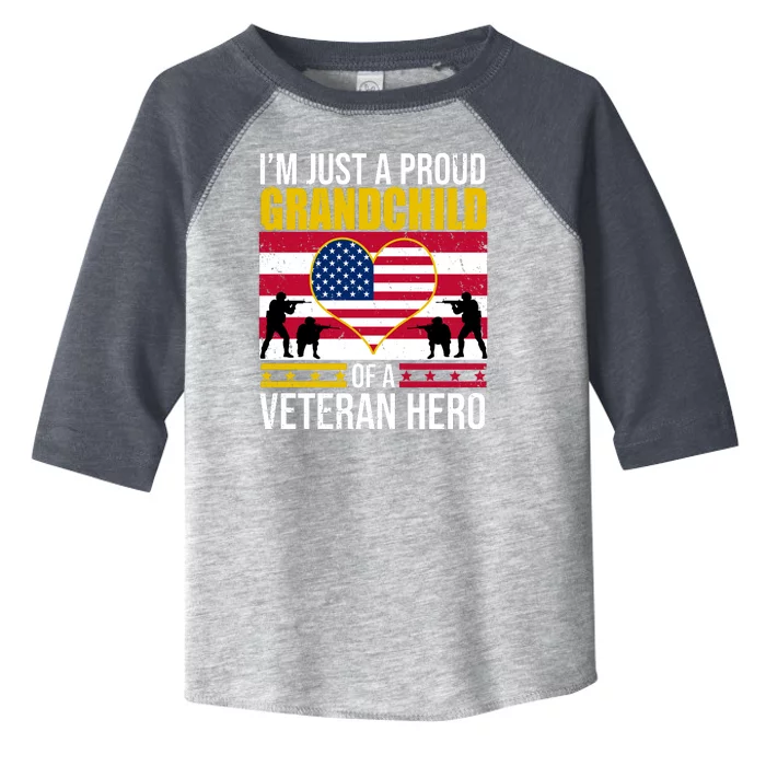 I'm Just A Proud Grandchild Of A Veteran Hero Toddler Fine Jersey T-Shirt