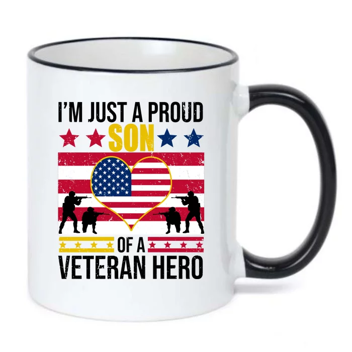 I'm Just A Proud Son Of A Veteran Hero Black Color Changing Mug