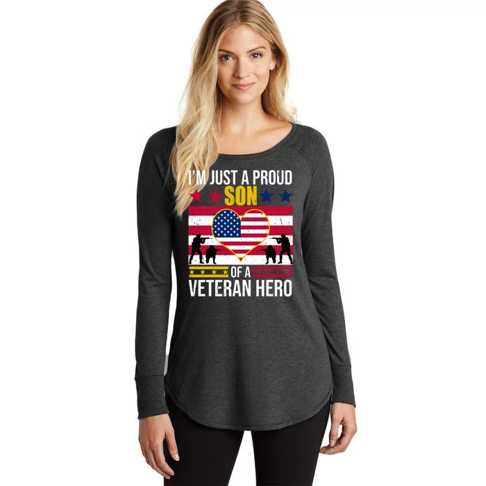 I'm Just A Proud Son Of A Veteran Hero Women's Perfect Tri Tunic Long Sleeve Shirt