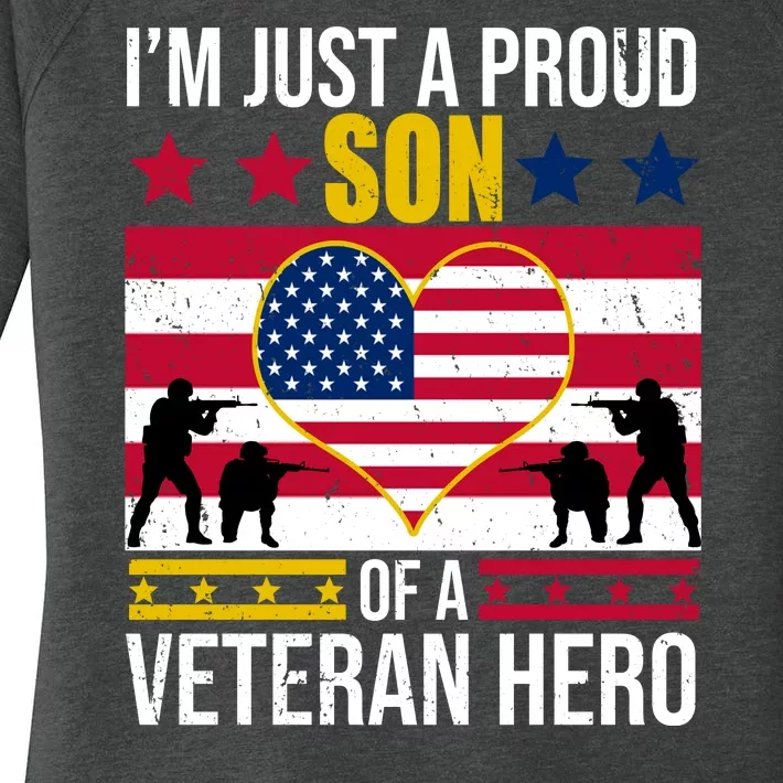 I'm Just A Proud Son Of A Veteran Hero Women's Perfect Tri Tunic Long Sleeve Shirt