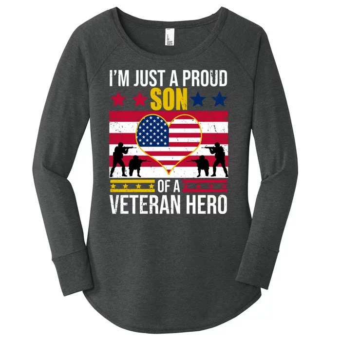 I'm Just A Proud Son Of A Veteran Hero Women's Perfect Tri Tunic Long Sleeve Shirt