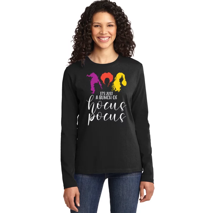 It's Just A Bunch Of Hocus Pocus Witches Ladies Long Sleeve Shirt