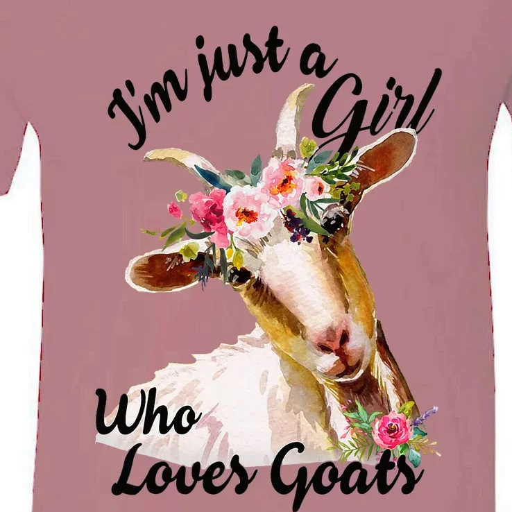 IM Just A Girl Who Loves Goats Cute Goats Lovers V-Neck T-Shirt