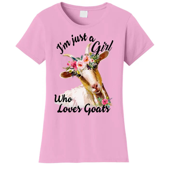 IM Just A Girl Who Loves Goats Cute Goats Lovers Women's T-Shirt