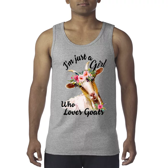 IM Just A Girl Who Loves Goats Cute Goats Lovers Tank Top