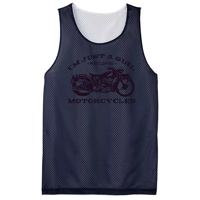 I'm Just A Girl Who Loves Motorcycles Mesh Reversible Basketball Jersey Tank