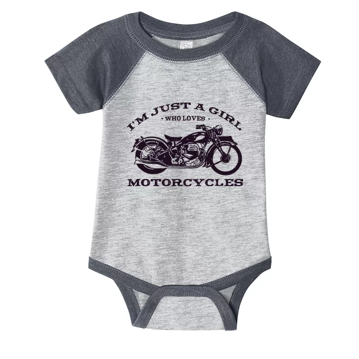 I'm Just A Girl Who Loves Motorcycles Infant Baby Jersey Bodysuit