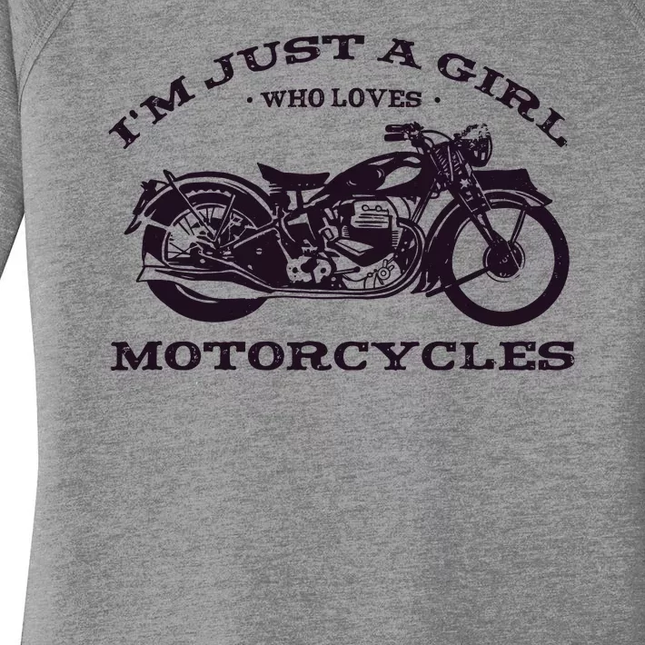 I'm Just A Girl Who Loves Motorcycles Women's Perfect Tri Tunic Long Sleeve Shirt