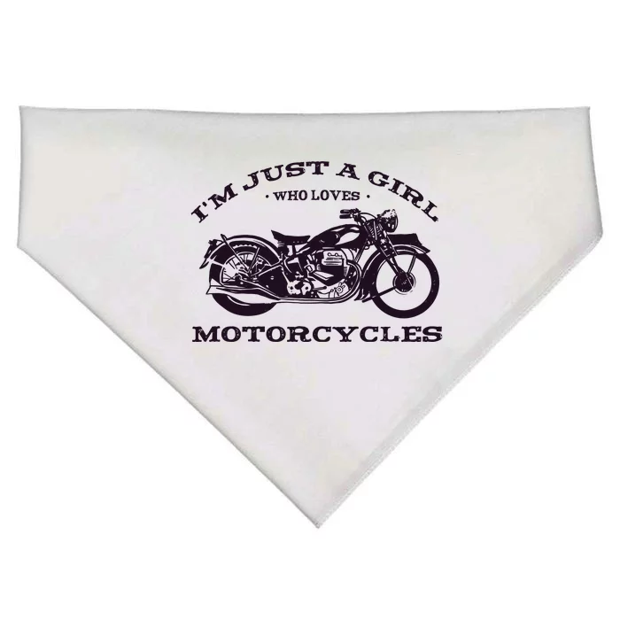 I'm Just A Girl Who Loves Motorcycles USA-Made Doggie Bandana