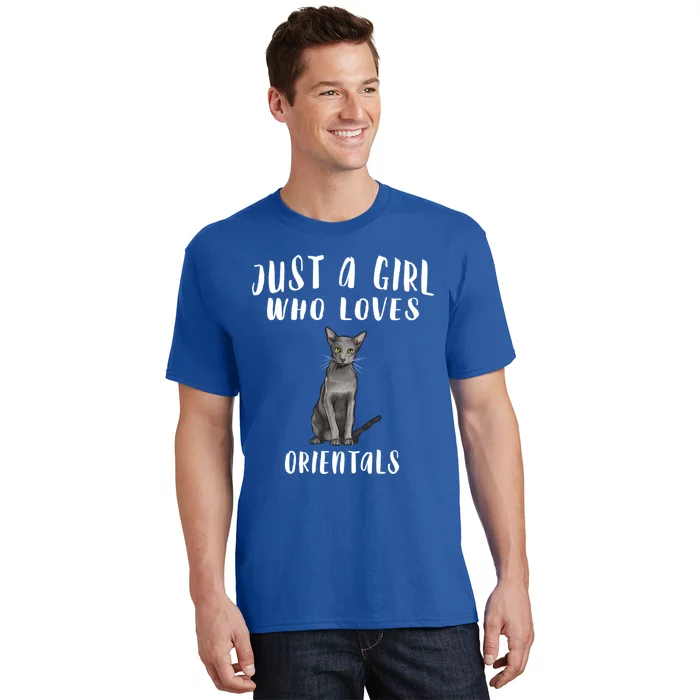 Im Just A Who Loves Orientals Cat Lover Gift T-Shirt