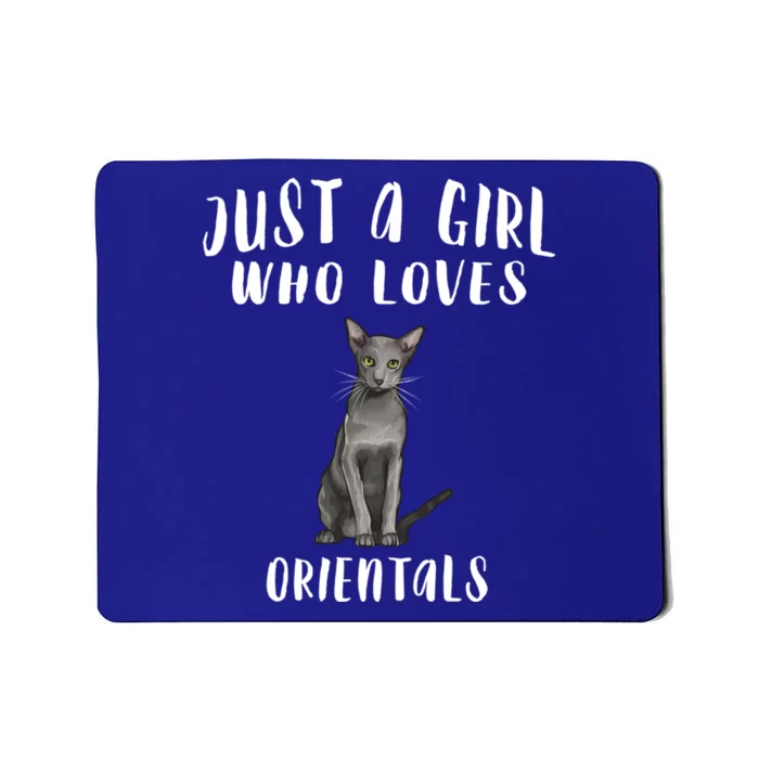 Im Just A Who Loves Orientals Cat Lover Gift Mousepad