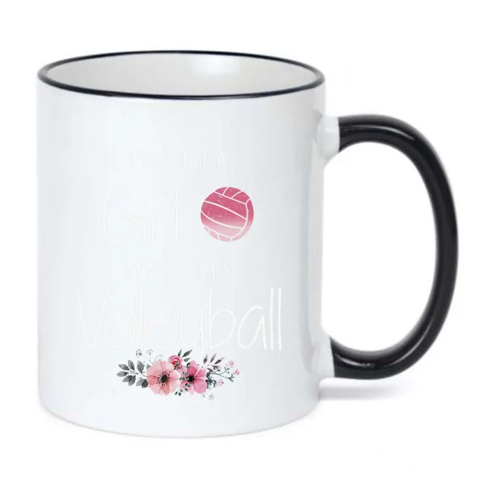 I'm Just A  Who Loves Volleyball Black Color Changing Mug