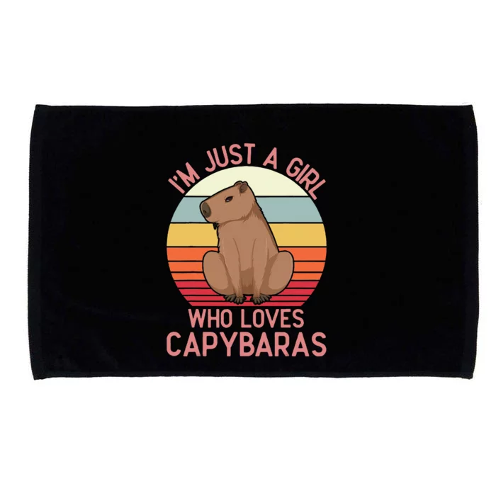 IM Just A Girl Who Loves Capybaras Respect Capybara Microfiber Hand Towel