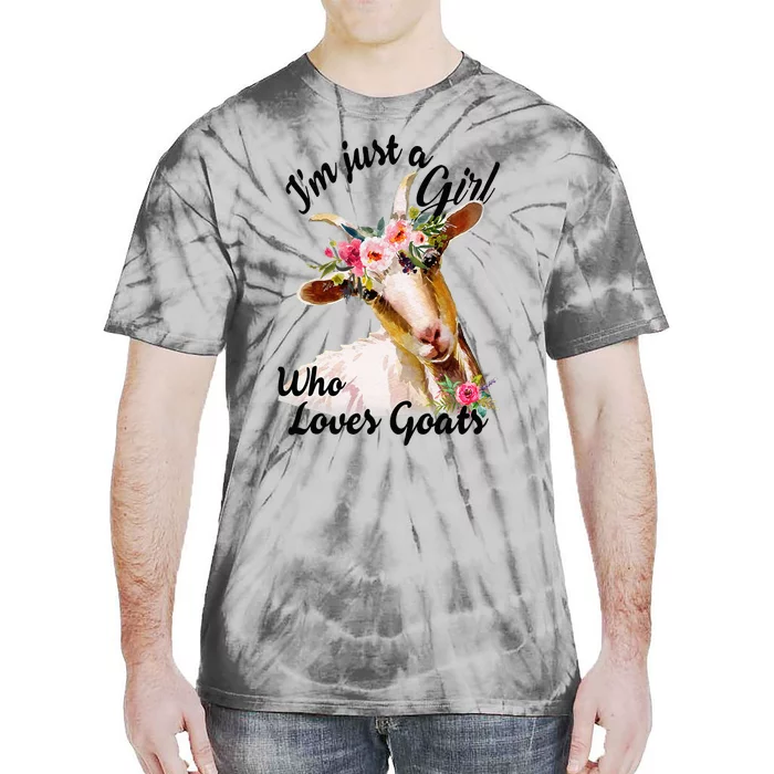 IM Just A Girl Who Loves Goats Cute Goats Lovers Famers Tie-Dye T-Shirt