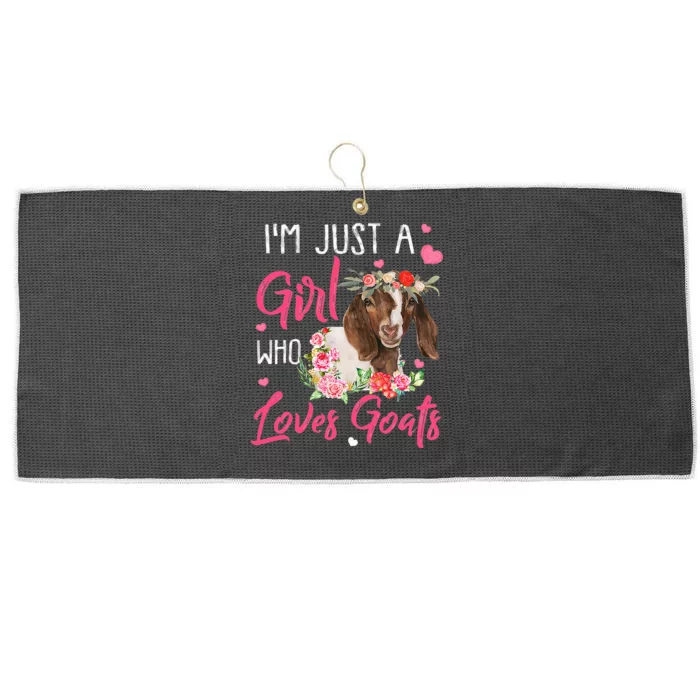 I'm Just A  Who Loves Goats Large Microfiber Waffle Golf Towel