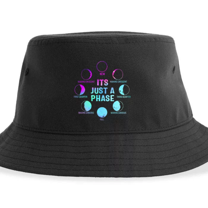 Its Just A Phase Celestial Moon Lunar Cycle Astronomy Sustainable Bucket Hat