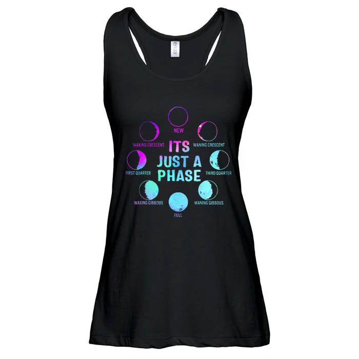 Its Just A Phase Celestial Moon Lunar Cycle Astronomy Ladies Essential Flowy Tank