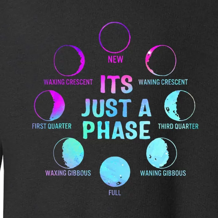 Its Just A Phase Celestial Moon Lunar Cycle Astronomy Toddler Sweatshirt